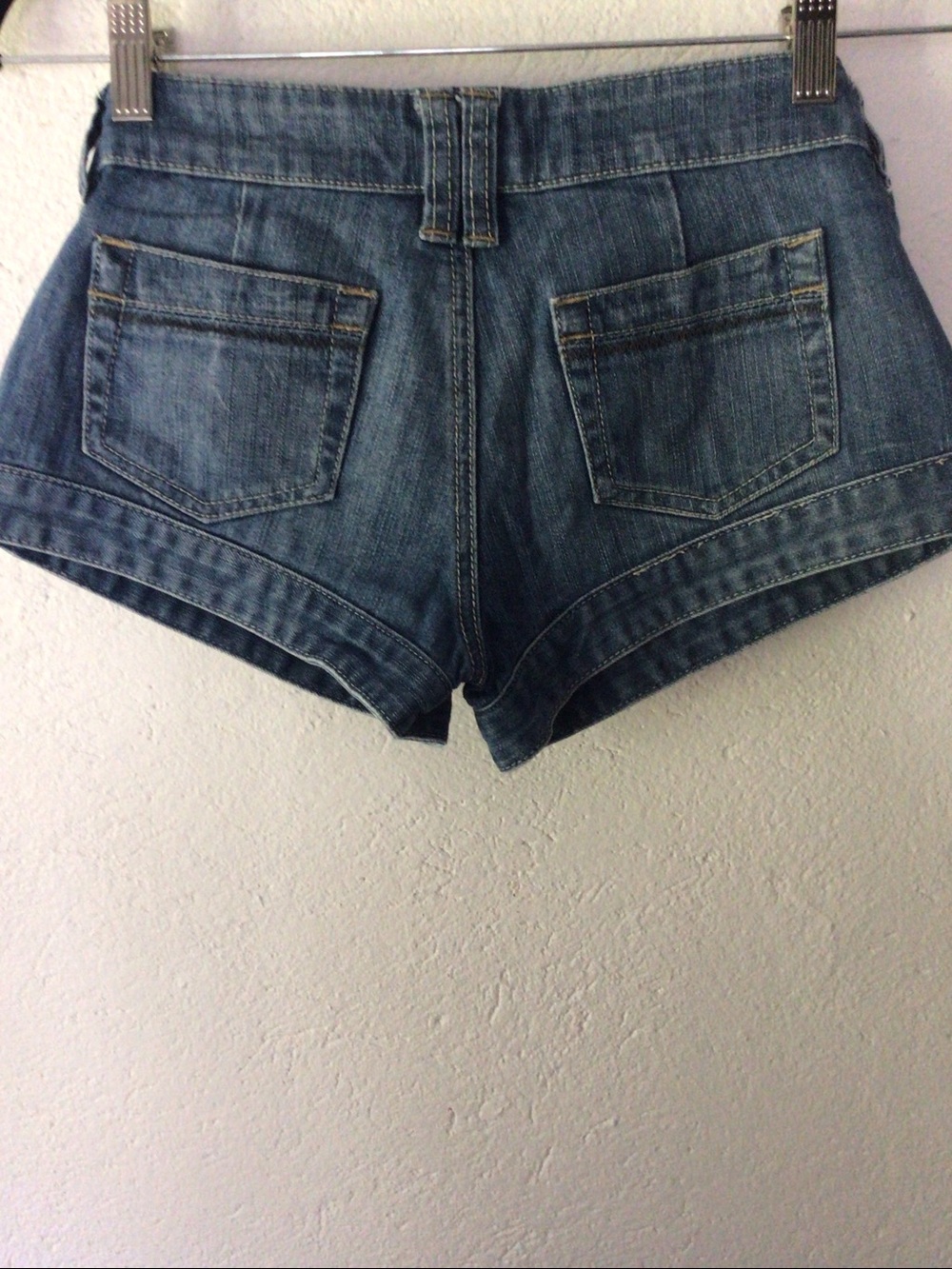 Garage Faded Blue Low-Rise Denim Shorts - Picture 3 of 3